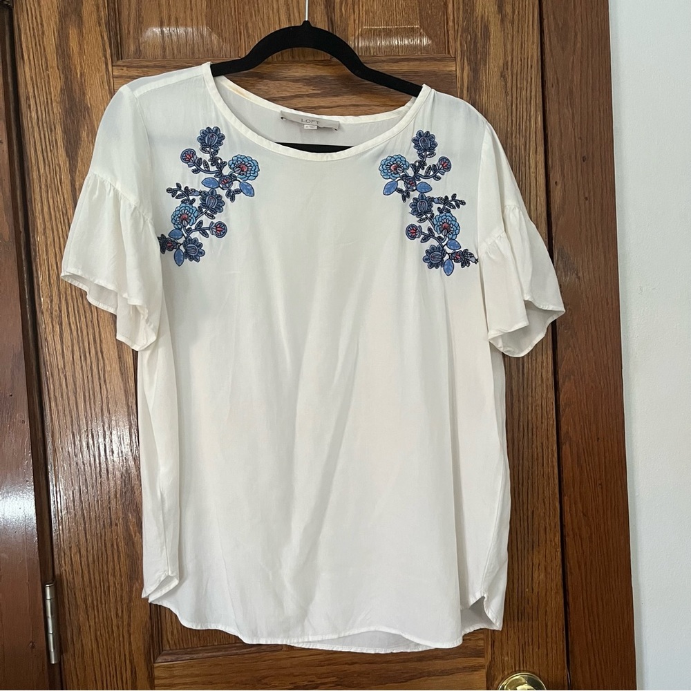 Sheer embroidered blouse